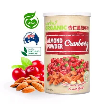 Earth Organic Almond Cranberry Powder  500g
